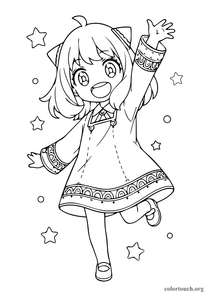 Anya Forger Coloring Page